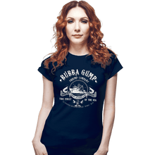 Load image into Gallery viewer, Daily_Deal_Shirts Fitted Shirts, Woman / Small / Navy Bubba Gump Shrimp Company
