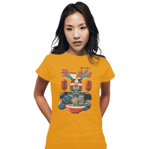 Shirts Fitted Shirts, Woman / Small / White Super Ramen Bot