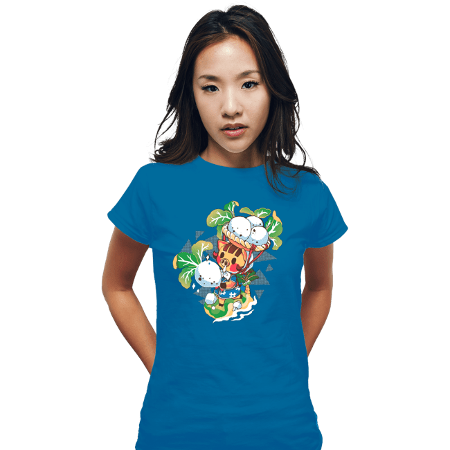 Shirts Fitted Shirts, Woman / Small / Sapphire Stalk Girl