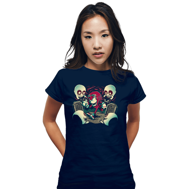 Daily_Deal_Shirts Fitted Shirts, Woman / Small / Navy Pumpkin Hill