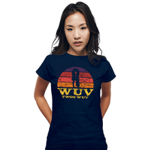 Load image into Gallery viewer, Daily_Deal_Shirts Fitted Shirts, Woman / Small / Navy Twoo Wuv
