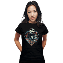 Load image into Gallery viewer, Daily_Deal_Shirts Fitted Shirts, Woman / Small / Black Heart Jack Skellington
