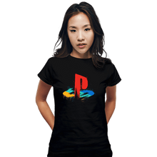 Load image into Gallery viewer, Secret_Shirts Fitted Shirts, Woman / Small / Black Ps Splashes
