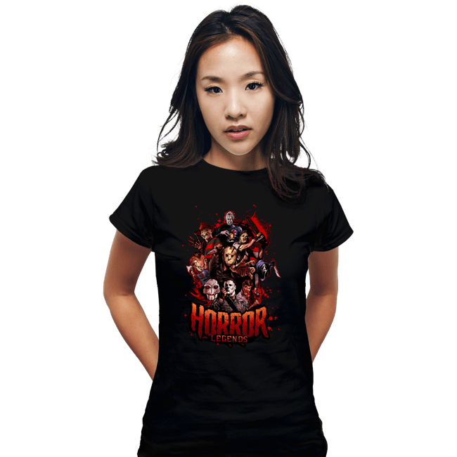 Secret_Shirts Fitted Shirts, Woman / Small / Black Horror Legends