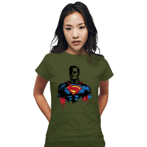 Shirts Fitted Shirts, Woman / Small / Military Green Return Of Kryptonian