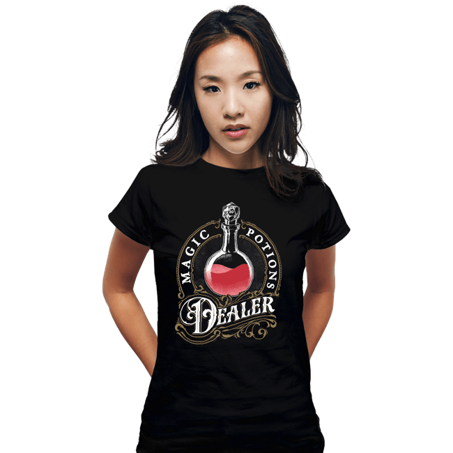 Secret_Shirts Fitted Shirts, Woman / Small / Black Magic Potion Dealer