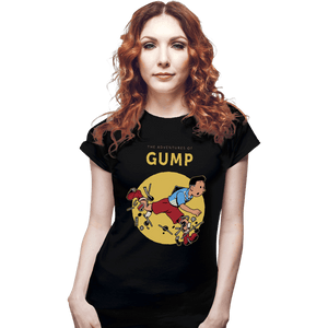 Daily_Deal_Shirts Fitted Shirts, Woman / Small / Black The Adventures Of Gump