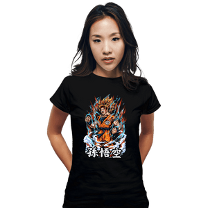 Daily_Deal_Shirts Fitted Shirts, Woman / Small / Black Rage Goku