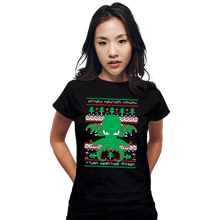 Load image into Gallery viewer, Shirts Fitted Shirts, Woman / Small / Black Cthulhu Cultist Christmas
