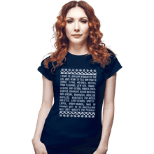 Load image into Gallery viewer, Shirts Fitted Shirts, Woman / Small / Navy Clark Tirade
