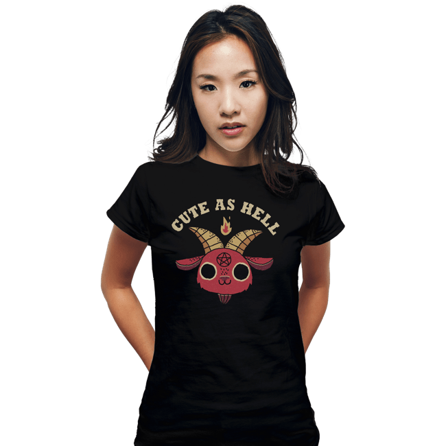 Secret_Shirts Fitted Shirts, Woman / Small / Black Cute As Heck