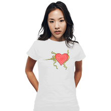 Load image into Gallery viewer, Shirts Fitted Shirts, Woman / Small / White Grinch Heart
