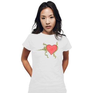 Shirts Fitted Shirts, Woman / Small / White Grinch Heart
