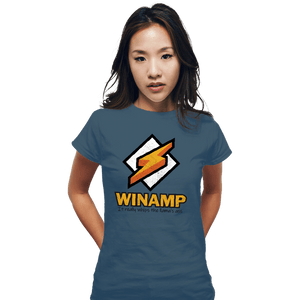 Secret_Shirts Fitted Shirts, Woman / Small / Indigo Blue Winamp XP