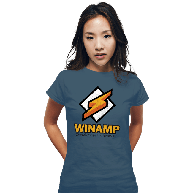 Secret_Shirts Fitted Shirts, Woman / Small / Indigo Blue Winamp XP