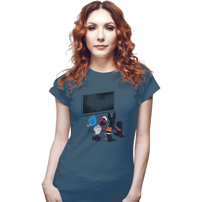 Shirts Fitted Shirts, Woman / Small / Indigo Blue School Of Villains