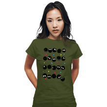 Load image into Gallery viewer, Shirts Fitted Shirts, Woman / Small / Military Green The Black Sprites
