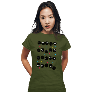 Shirts Fitted Shirts, Woman / Small / Military Green The Black Sprites