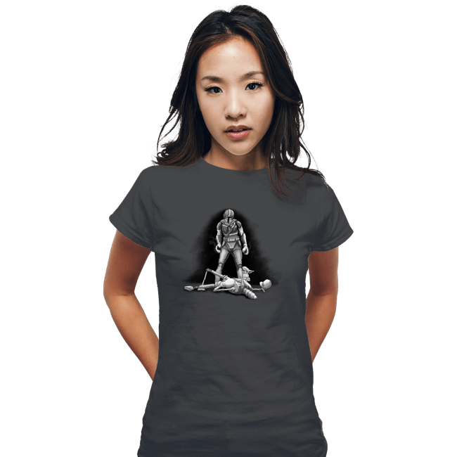 Shirts Fitted Shirts, Woman / Small / Charcoal Droid Knockout