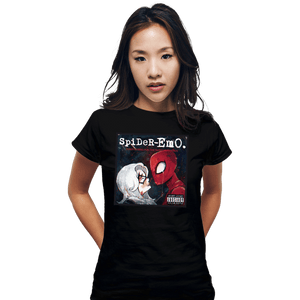 Secret_Shirts Fitted Shirts, Woman / Small / Black Spider-emo
