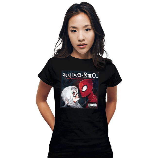 Secret_Shirts Fitted Shirts, Woman / Small / Black Spider-emo