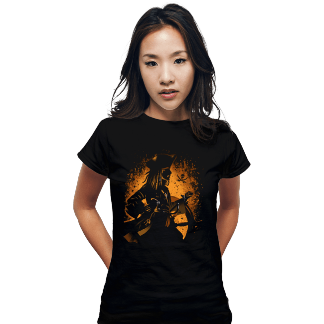Daily_Deal_Shirts Fitted Shirts, Woman / Small / Black Legendary Pirate of the Seven Seas