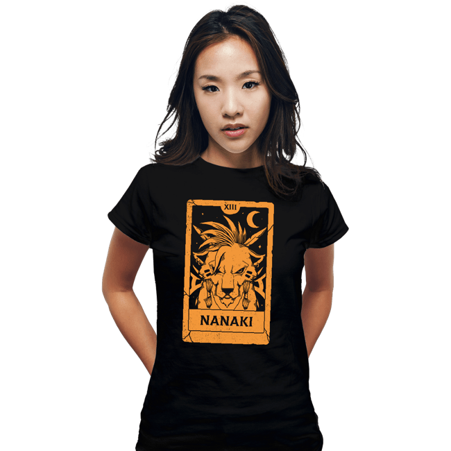 Daily_Deal_Shirts Fitted Shirts, Woman / Small / Black Nanaki Tarot Card