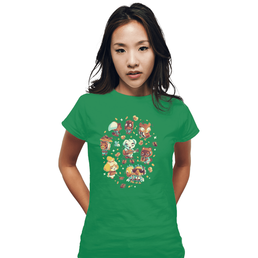 Shirts Fitted Shirts, Woman / Small / Irish Green Tarantula Island