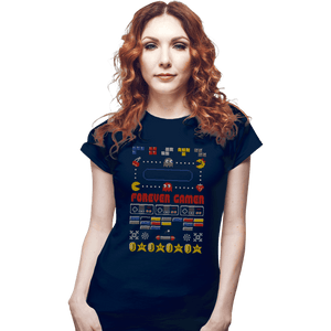 Shirts Fitted Shirts, Woman / Small / Navy A Very Gamer Christmas