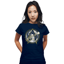 Load image into Gallery viewer, Shirts Fitted Shirts, Woman / Small / Navy Moonlight Boldly Night
