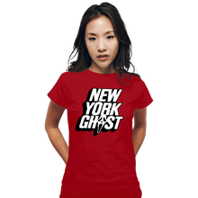 Load image into Gallery viewer, Daily_Deal_Shirts Fitted Shirts, Woman / Small / Red New York Ghost
