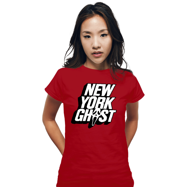 Daily_Deal_Shirts Fitted Shirts, Woman / Small / Red New York Ghost