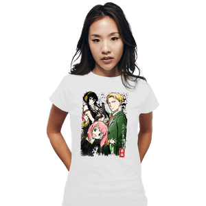 Daily_Deal_Shirts Fitted Shirts, Woman / Small / White Forger Family Watercolor