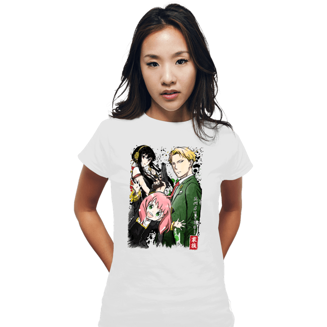 Daily_Deal_Shirts Fitted Shirts, Woman / Small / White Forger Family Watercolor