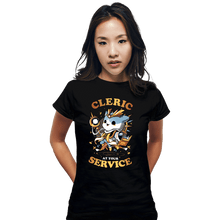 Load image into Gallery viewer, Daily_Deal_Shirts Fitted Shirts, Woman / Small / Black Cleric At Your Service

