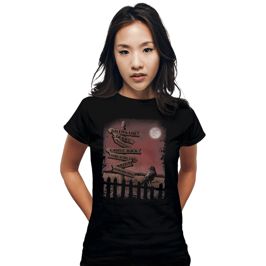 Shirts Fitted Shirts, Woman / Small / Black Horror Crossroads