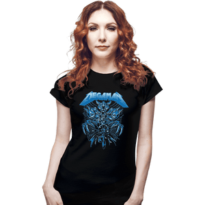 Shirts Fitted Shirts, Woman / Small / Black Mega Rockman