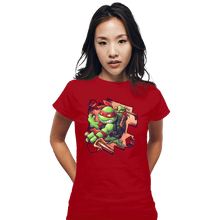 Load image into Gallery viewer, Daily_Deal_Shirts Fitted Shirts, Woman / Small / Red Toy Raph
