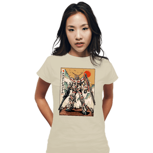 Daily_Deal_Shirts Fitted Shirts, Woman / Small / White The Unicorn Gundam