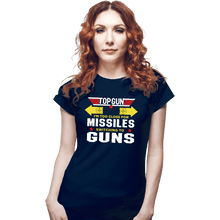 Load image into Gallery viewer, Shirts Fitted Shirts, Woman / Small / Navy Switching To Guns
