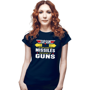 Shirts Fitted Shirts, Woman / Small / Navy Switching To Guns