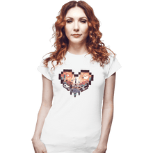 Load image into Gallery viewer, Shirts Fitted Shirts, Woman / Small / White Zelda Heart
