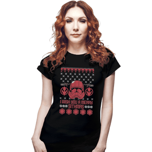 Shirts Fitted Shirts, Woman / Small / Black Sith Christmas