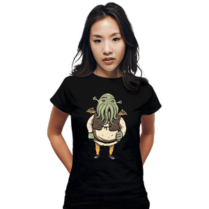 Daily_Deal_Shirts Fitted Shirts, Woman / Small / Black Ogre Cthulhu