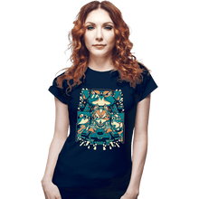 Load image into Gallery viewer, Daily_Deal_Shirts Fitted Shirts, Woman / Small / Navy Fox Of The Stars
