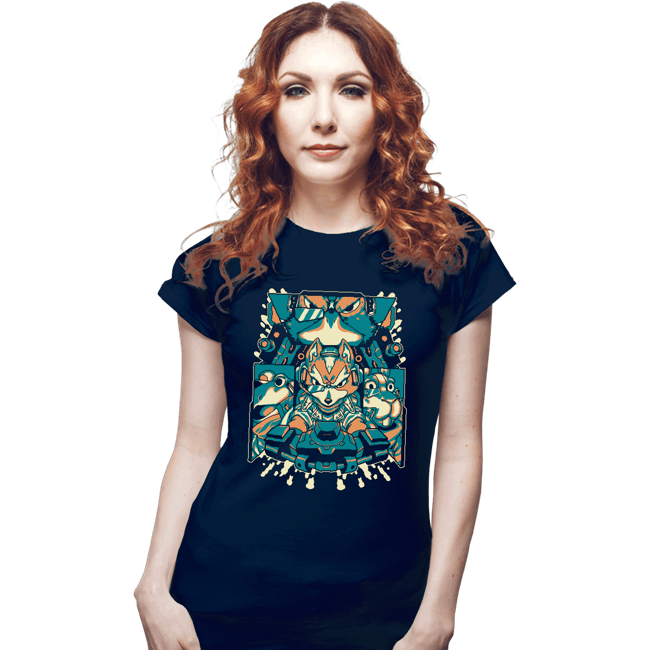 Daily_Deal_Shirts Fitted Shirts, Woman / Small / Navy Fox Of The Stars