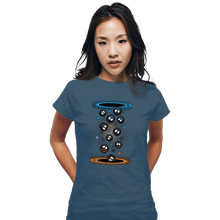 Load image into Gallery viewer, Shirts Fitted Shirts, Woman / Small / Indigo Blue Soot Portals
