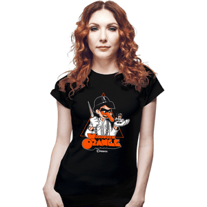 Secret_Shirts Fitted Shirts, Woman / Small / Black Woodwork Orange