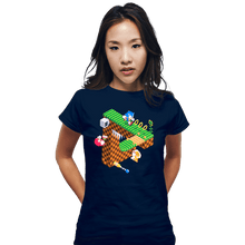 Load image into Gallery viewer, Secret_Shirts Fitted Shirts, Woman / Small / Navy Sonic Penrose
