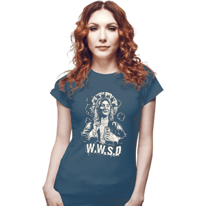 Secret_Shirts Fitted Shirts, Woman / Small / Indigo Blue W.W.S.D.